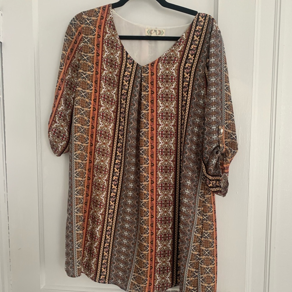 Multi color tunic dress